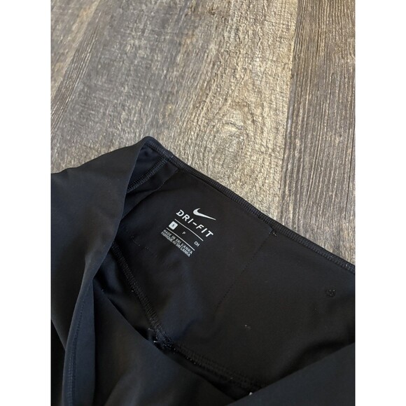 Nike Dri Fit Capri Leggings Women's S Black Power Training Gym Yoga - Picture 4 of 4